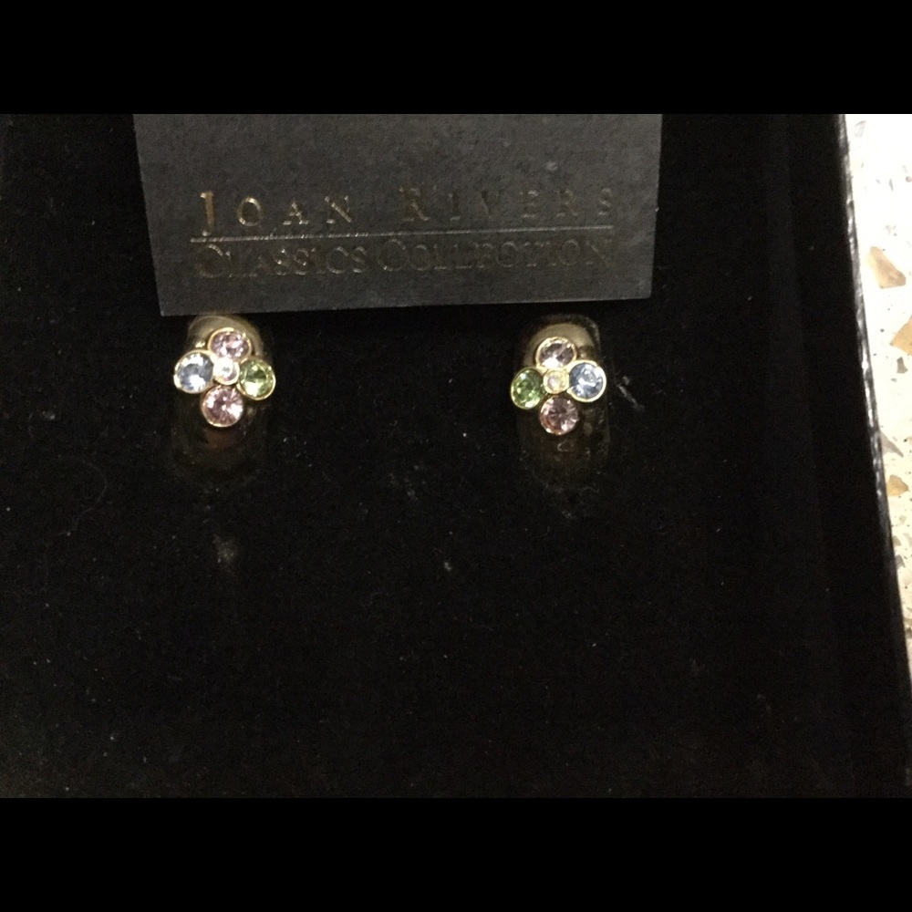 1 pair of Joan Rivers earrings vintage new Box damaged